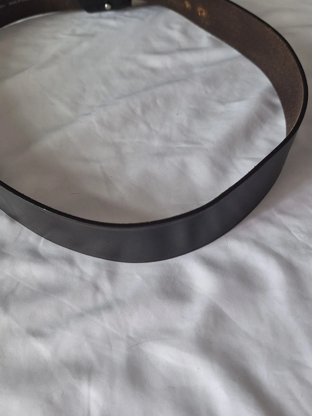 Express Black Leather Belt with Silver Eagle Buckle